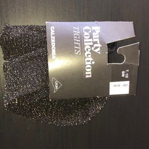 Black and Gold Fishnet Tights Never Used!!